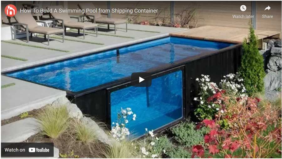 如何用集装箱建造一个游泳池的视频